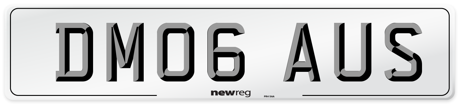 DM06 AUS Number Plate from New Reg